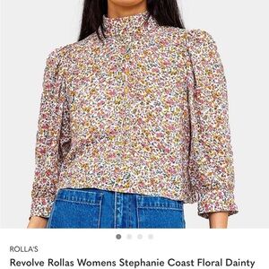 ROLLA'S Women's Floral Blouse - Pink and Yellow